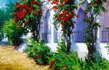 Garden Painting - ig066E scenery floral garden impressionist